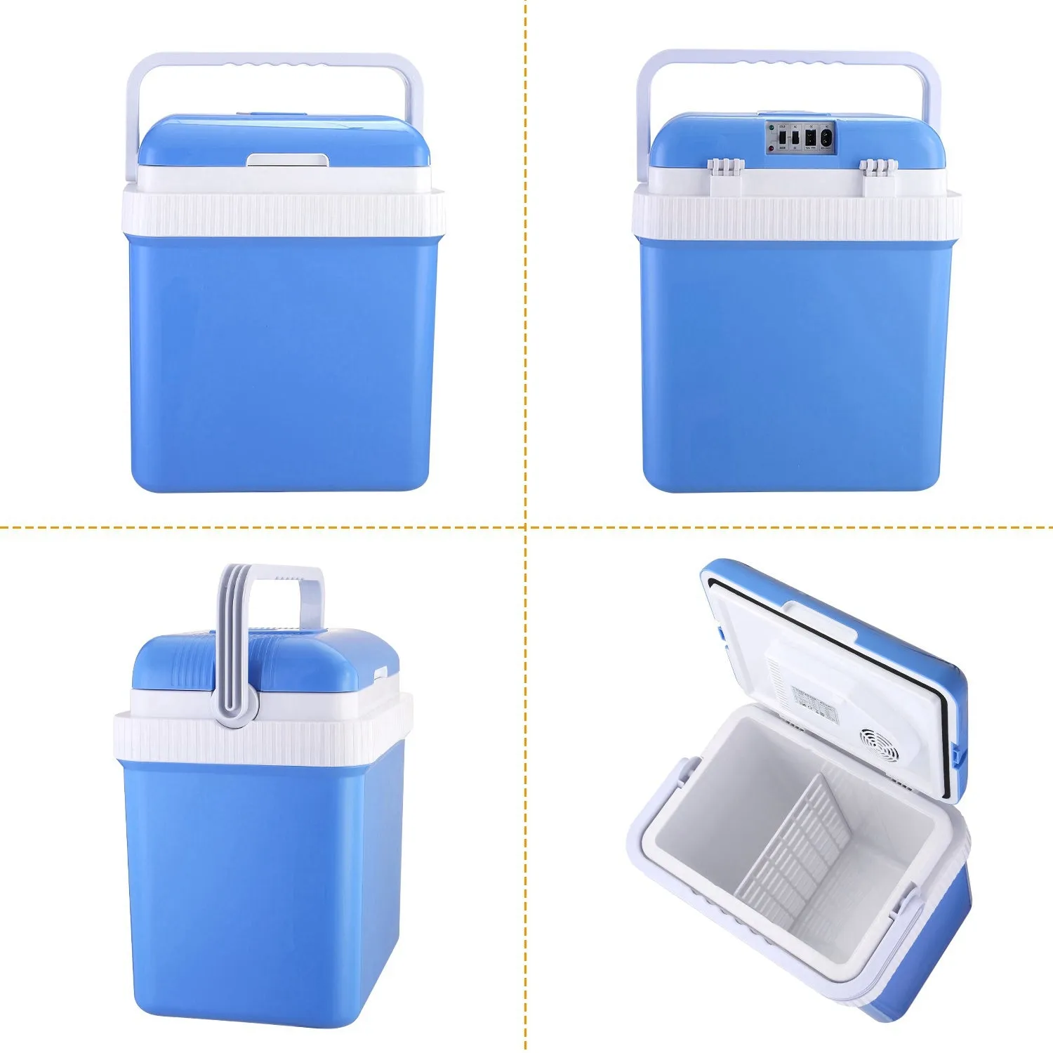 24L 12V Car Portable Refrigerator Travel Cooler