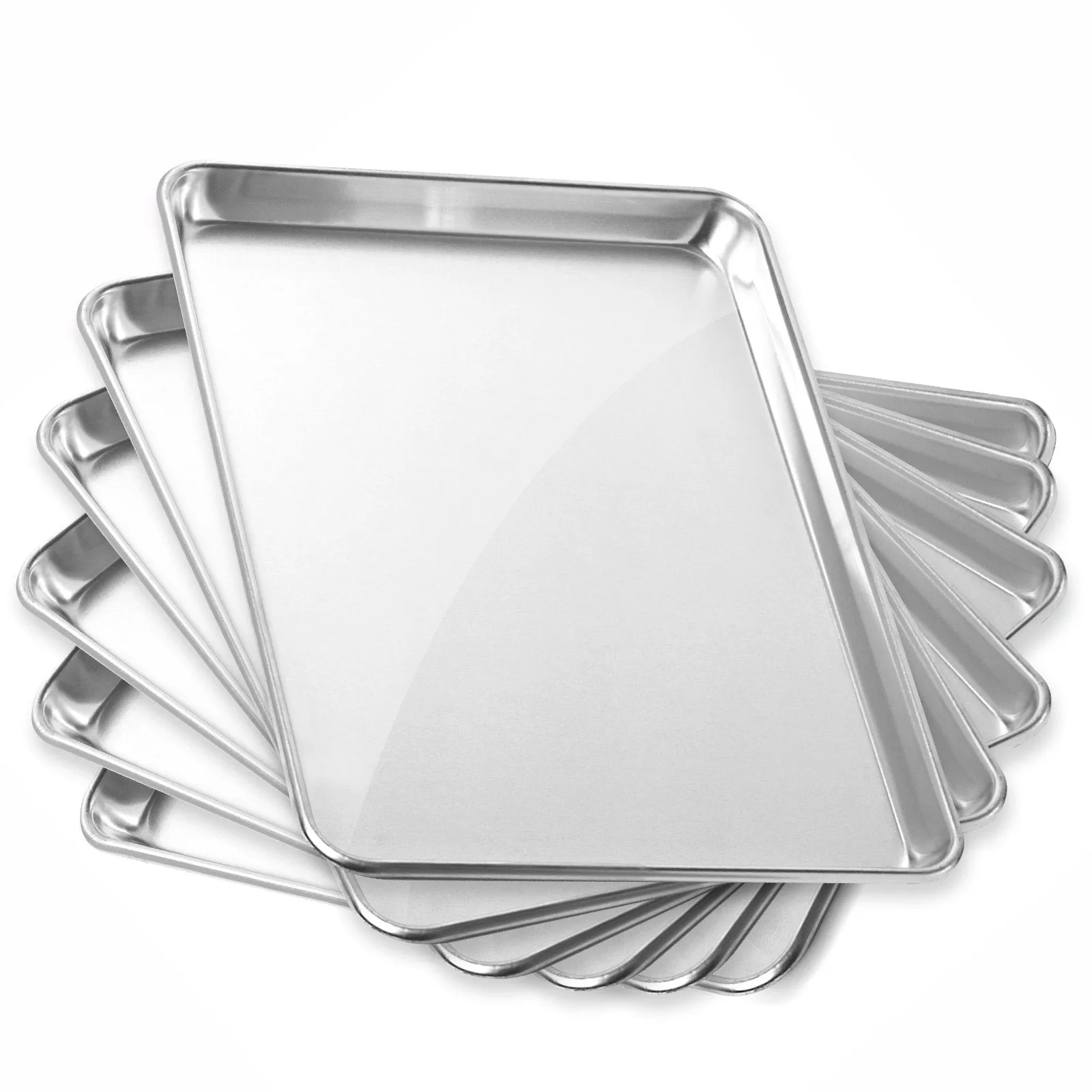 6-Pack Commercial Aluminum Cookie Sheet Pans