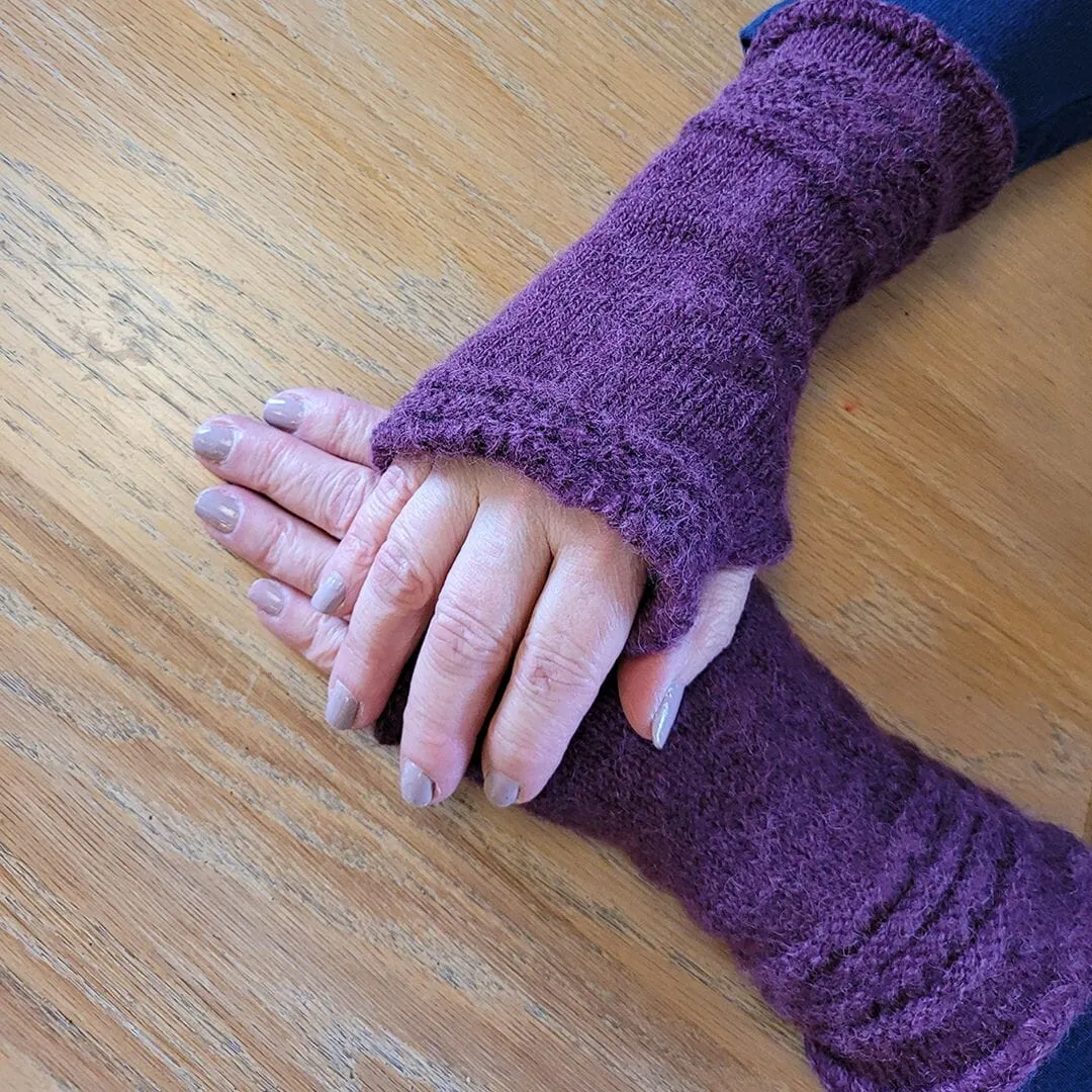 Alpaca Wrist Warmers Eyelet