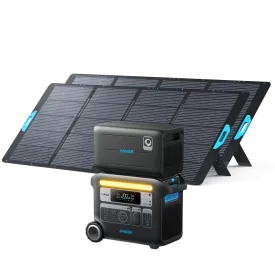 Anker SOLIX F2000   BP2600 Expansion Battery   2x 400W Solar Panel