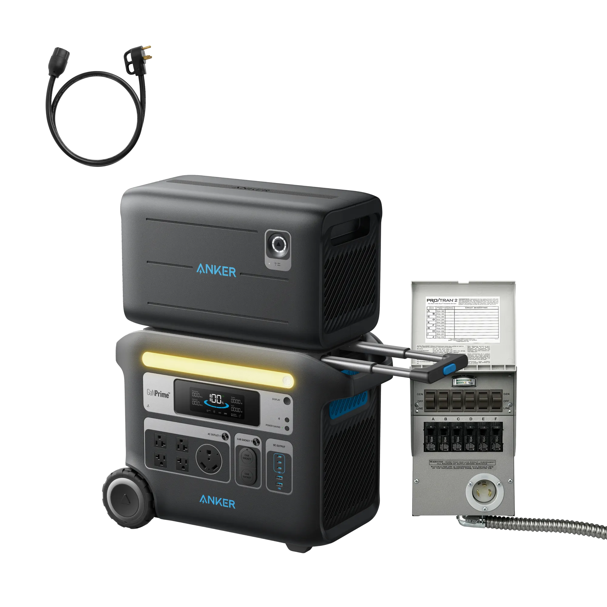 Anker SOLIX F2000   BP2600 Expansion Battery   Home Backup Kit (Transfer Switch   Cable)