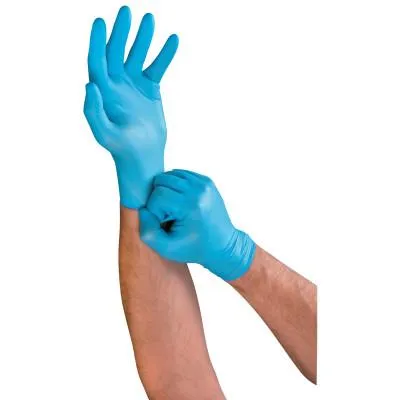 Ansell TouchNTuff Lightweight Nitrile Gloves, 3 mil, Medium, Light Blue, 586314