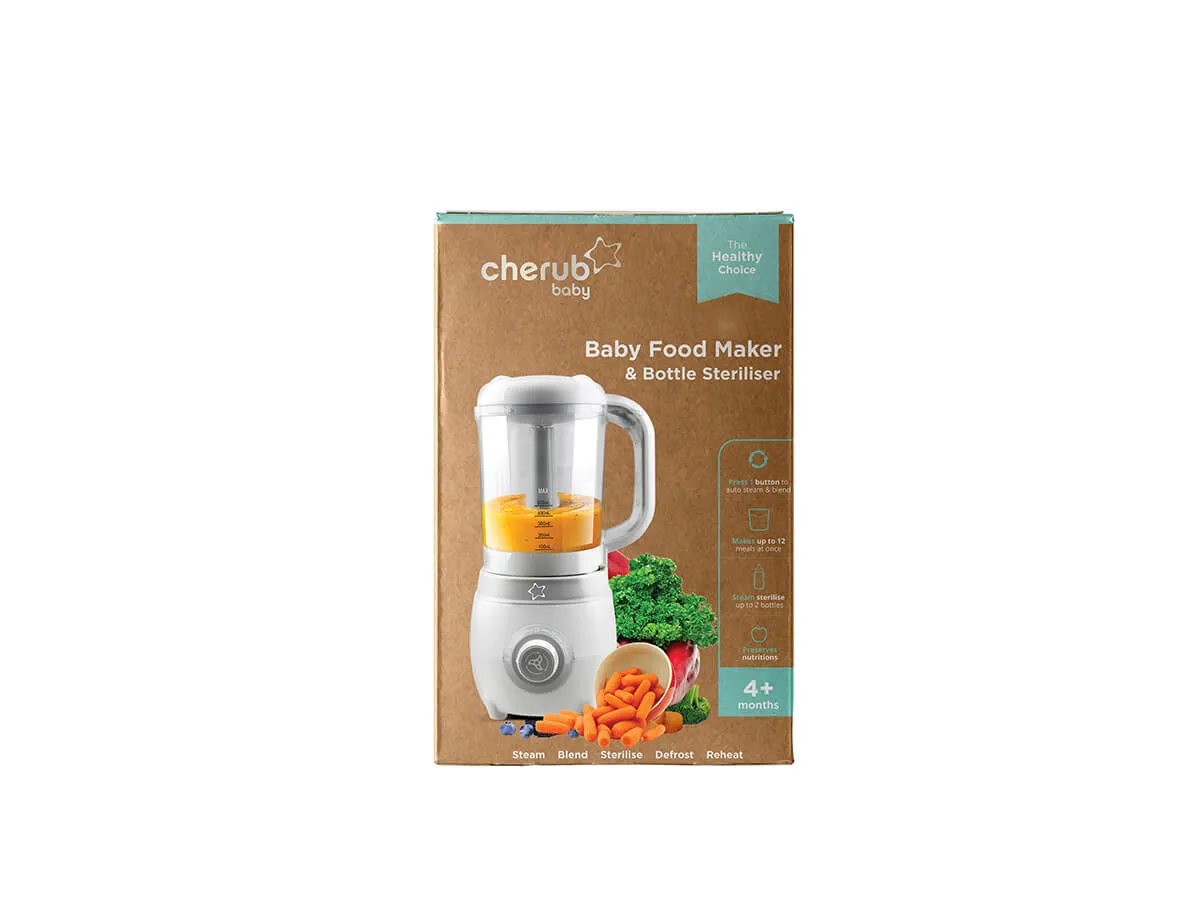 Automatic Baby Food Maker, Steriliser & Warmer Cerulean Sage Bundle