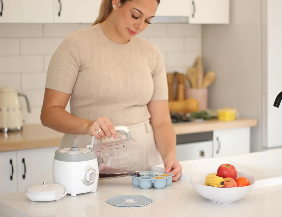 Automatic Baby Food Maker, Steriliser & Warmer Cerulean Sage Bundle