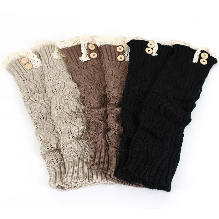 BT264X105G4 Fashion Crochet Long Boot Cuffs/Leg Warmers