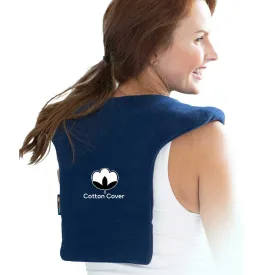 Cotton Microwavable Heating Wrap For Shoulder And Upper Back, Blue