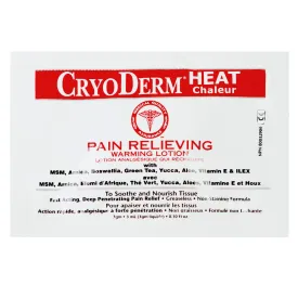 CryoDerm HEAT Warming Lotion Packet