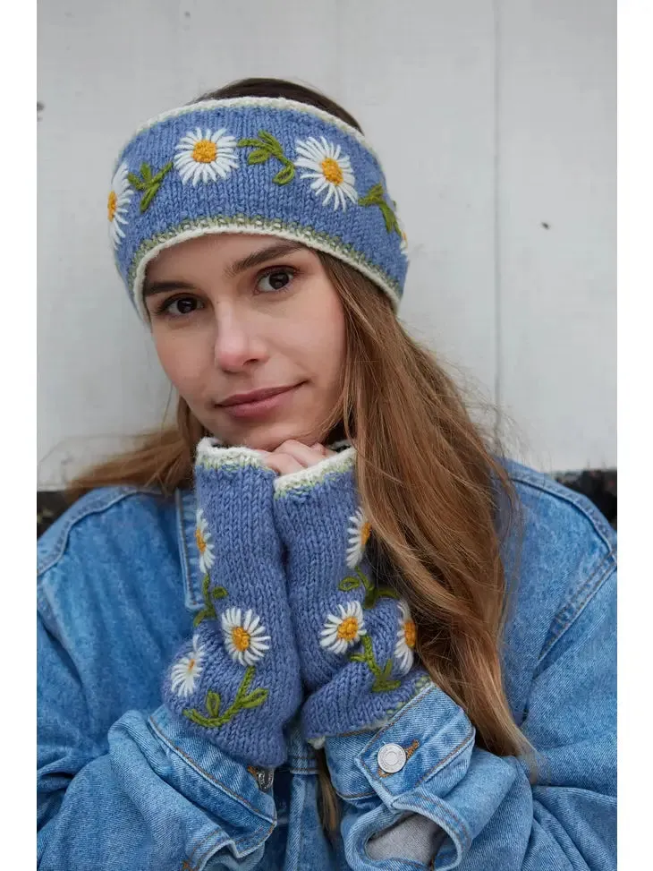 Daisy Chain Handwarmers Jacaranda