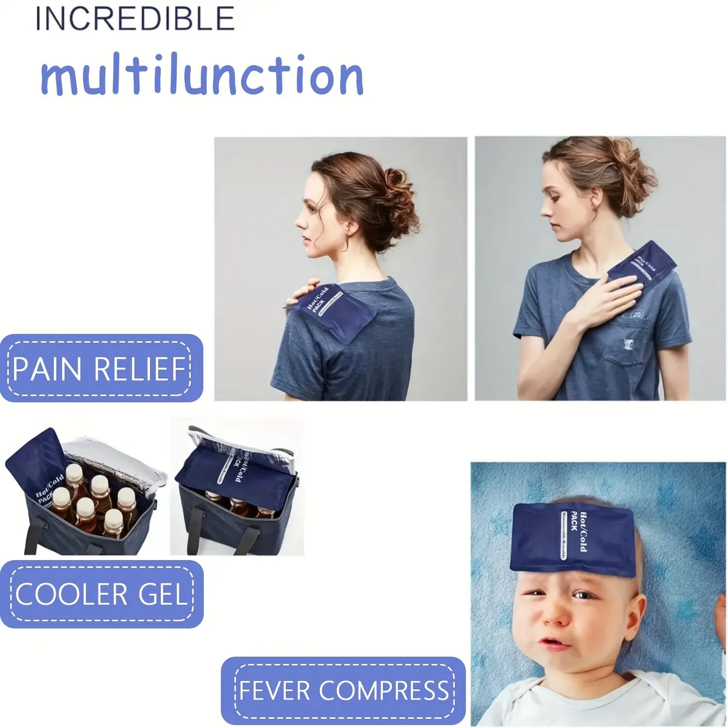 FDACertified Reusable Gel Packs Relief for Pain  Injuries