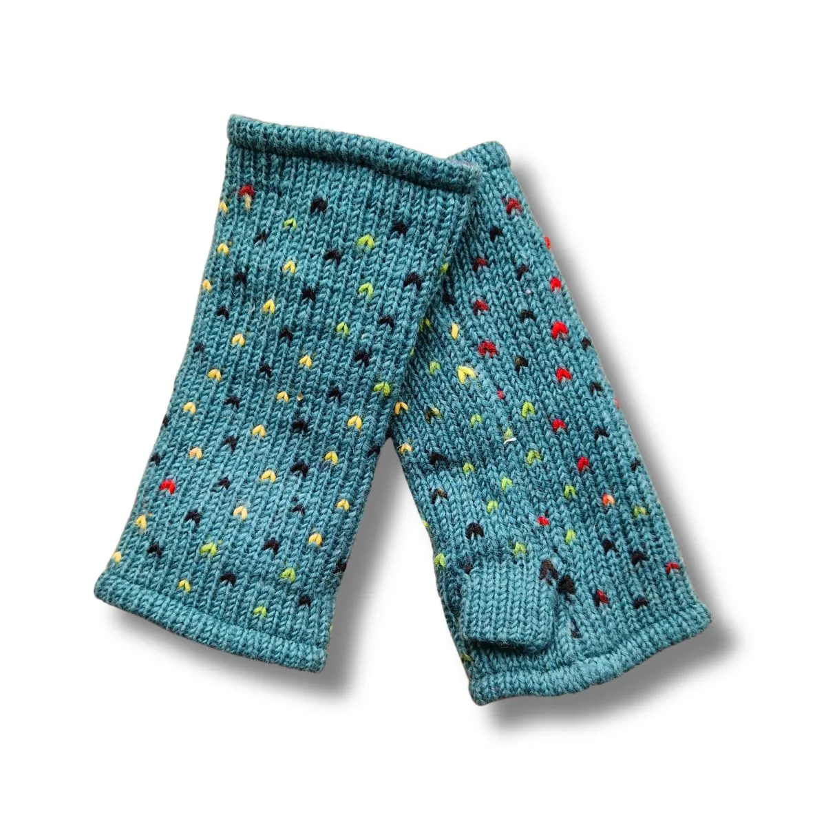 firework wool wrist warmers