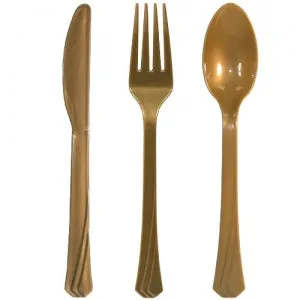 Gold Heavyweight Cutlery Combo, 24 Pack (Case Qty: 576)