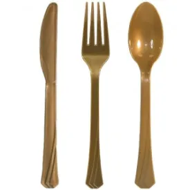 Gold Heavyweight Cutlery Combo, 24 Pack (Case Qty: 576)