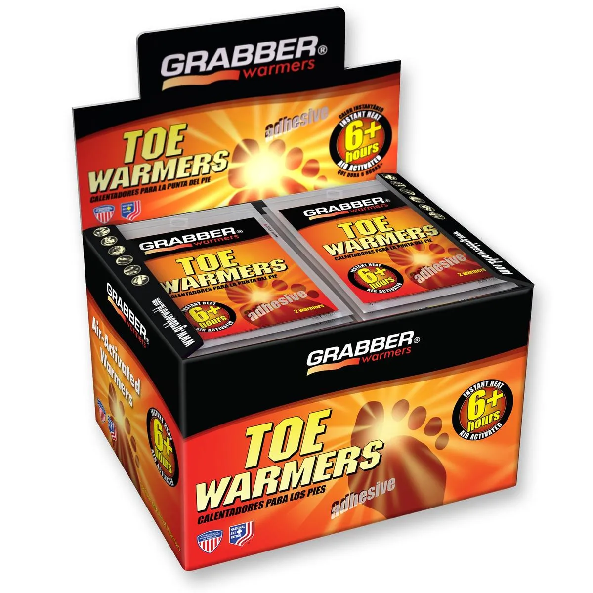 Grabber Warmers 6  Hour Adhesive Toe Warmers - 40 Pair Box