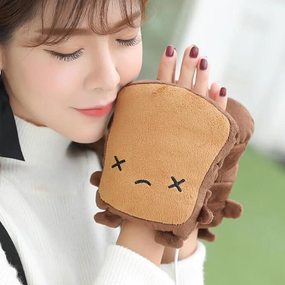 Hand Warmer USB Heating Fingerless Gloves