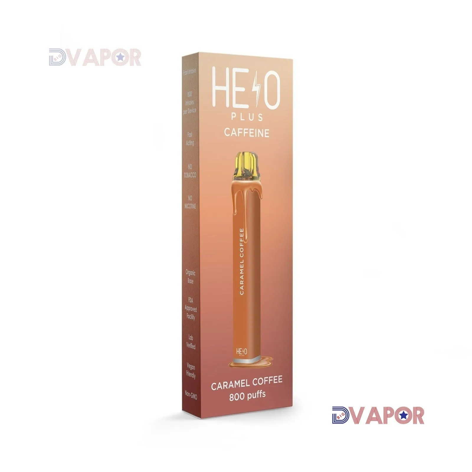 Helo Plus Caffeinated Zero Nicotine Vape | 800 Puff 0% Plus Caffeine