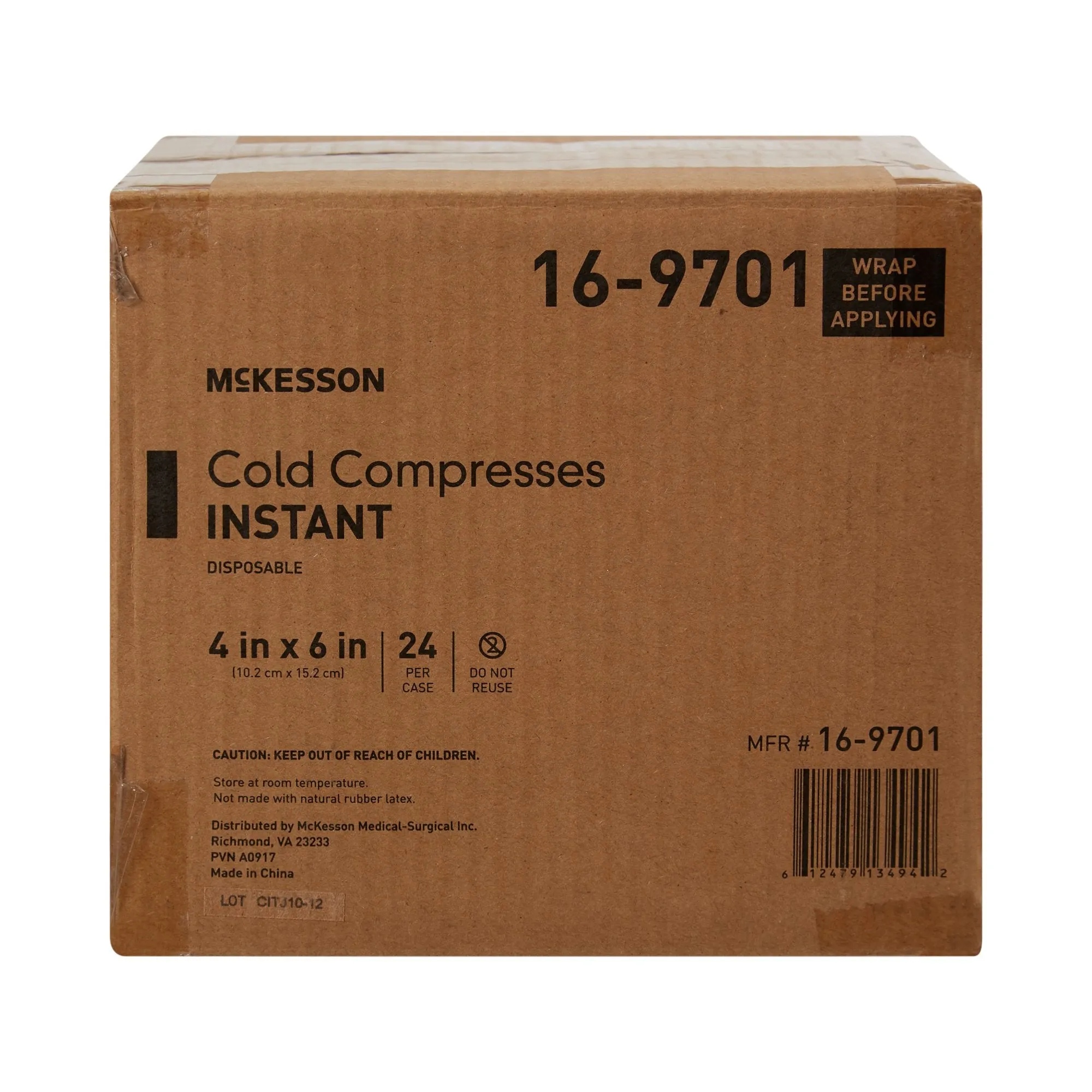 McKesson Instant Cold Pack, Disposable, 4 x 6 Inch