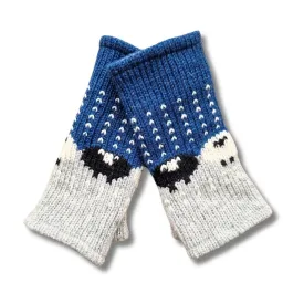 Mist Sheep Wrist Warmers (100% Hand Knitted Wool)