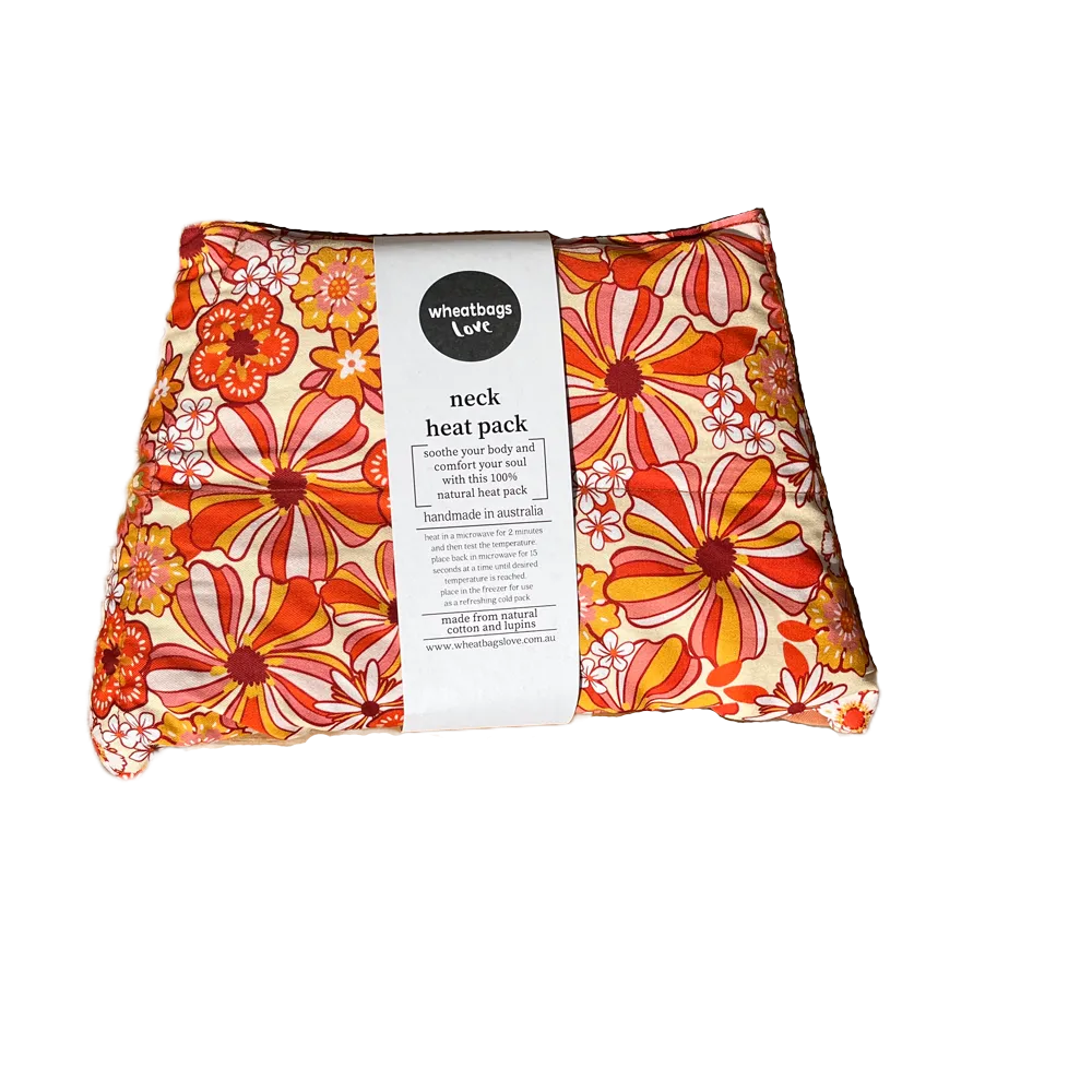 Neck Heat Pack Groovy Flowers Orange