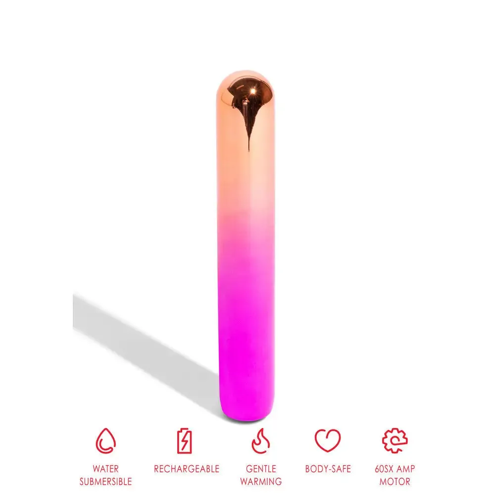 Nu Sensuelle Rechargeable Pink Warming Bullet Vibrator with Motor