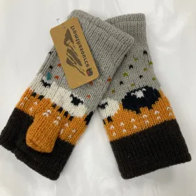 Ochre (Multi) Sheep Wrist Warmers (100% Hand Knitted Wool)