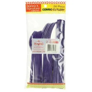 Purple Heavyweight Cutlery Combo 24 Count (Case Qty: 576)