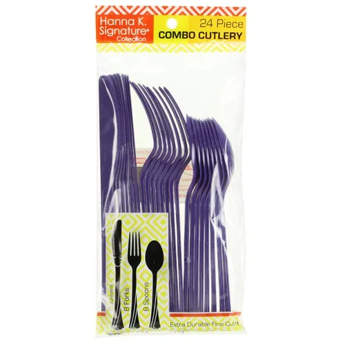 Purple Heavyweight Cutlery Combo 24 Count (Case Qty: 576)