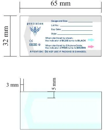 Saferly Sterilization Heat Seal Autoclave Pouches for Body Jewelry — 32mm x 65mm — Box of 400