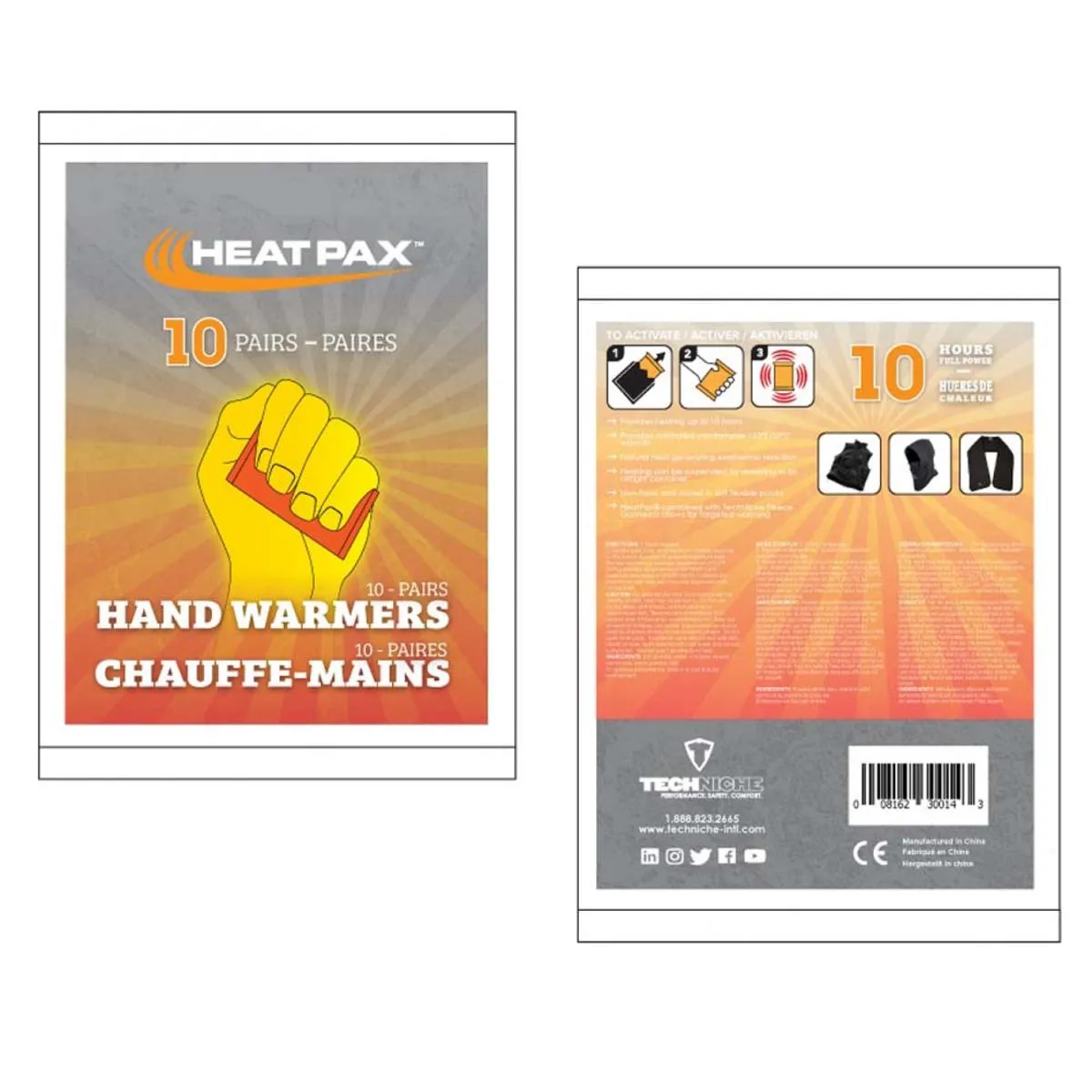 Techniche Heat Pax Air Activated Mini/Hand Warmer - Pack of 10