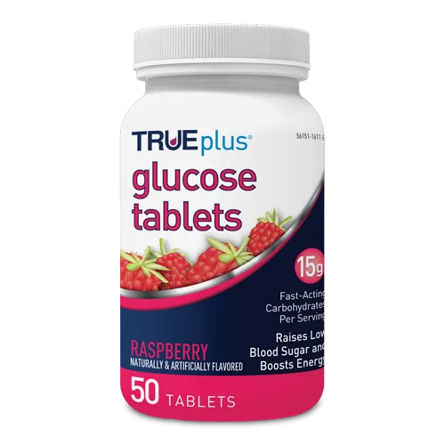 TRUEplus Glucose Tabs - Raspberry 50 ct.