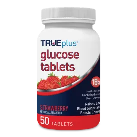 TRUEplus Glucose Tabs - Strawberry 50 ct.