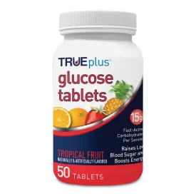 TRUEplus Glucose Tabs - Tropical Fruit 50 ct.