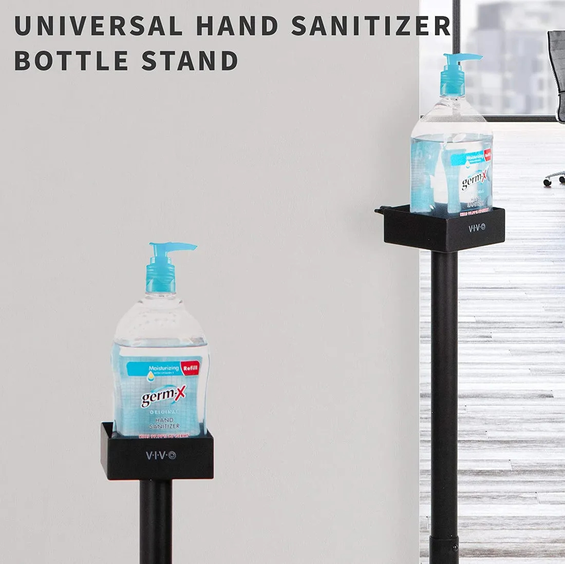 VIVO Black Hand Sanitizer Bottle Floor Stand, STAND-HS04H