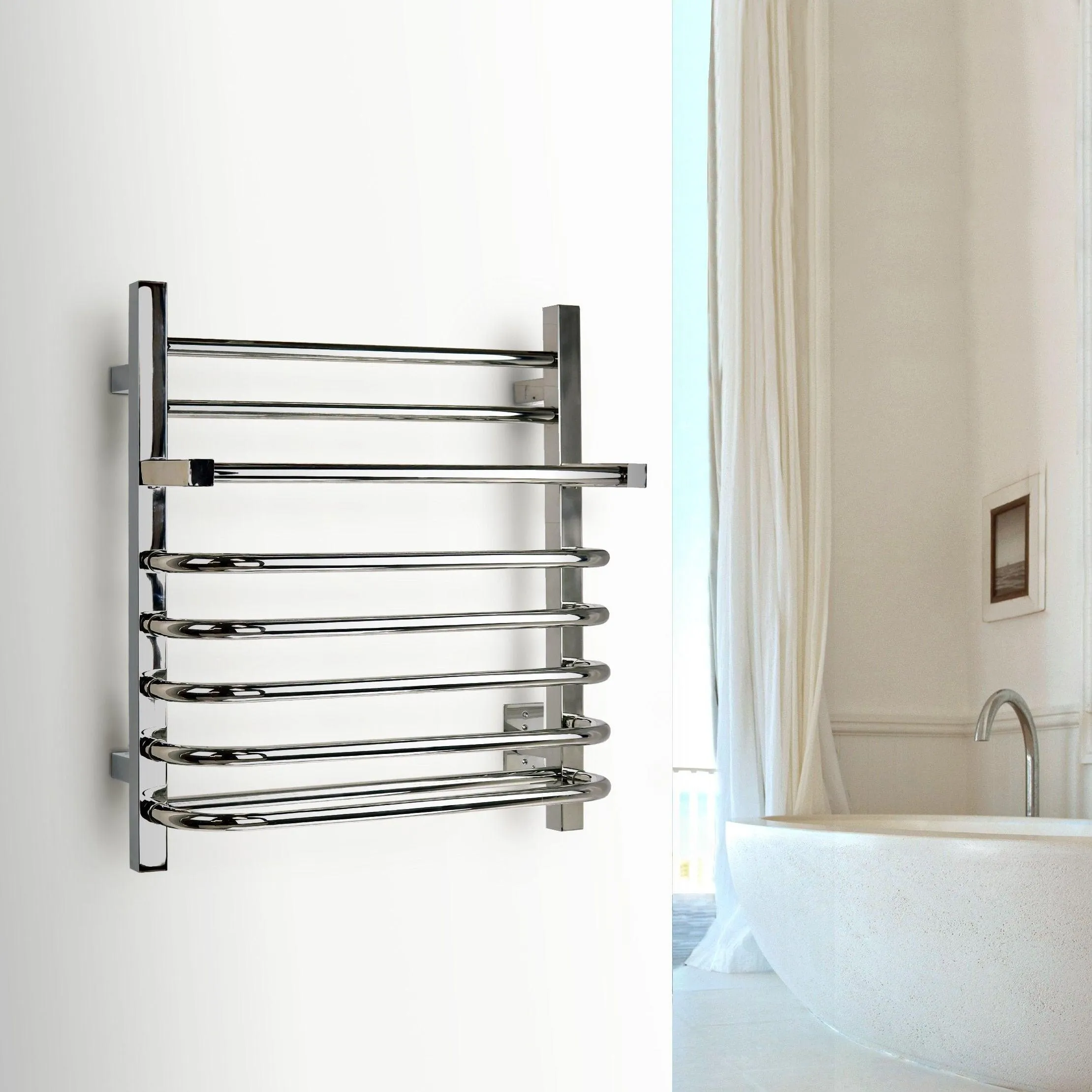 WarmlyYours Maui TWS1-MAU07PH Wall Mounted Hardwired Towel Warmer- 20.27"w x 22.44"h